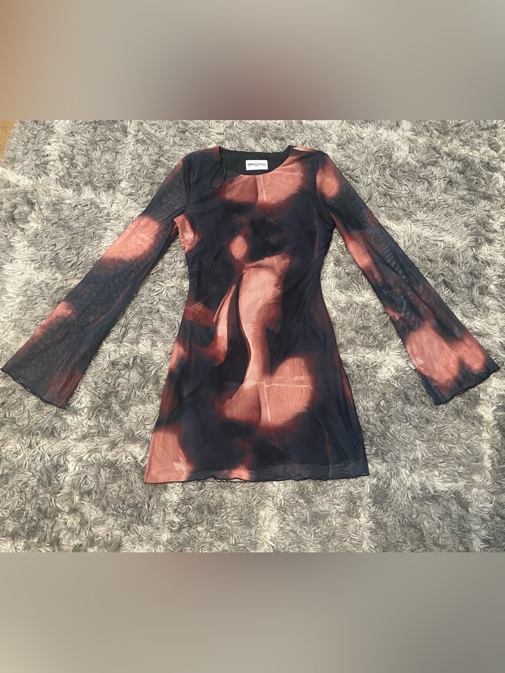 Princess Polly Locked In All Night Long Sleeve Mini Dress